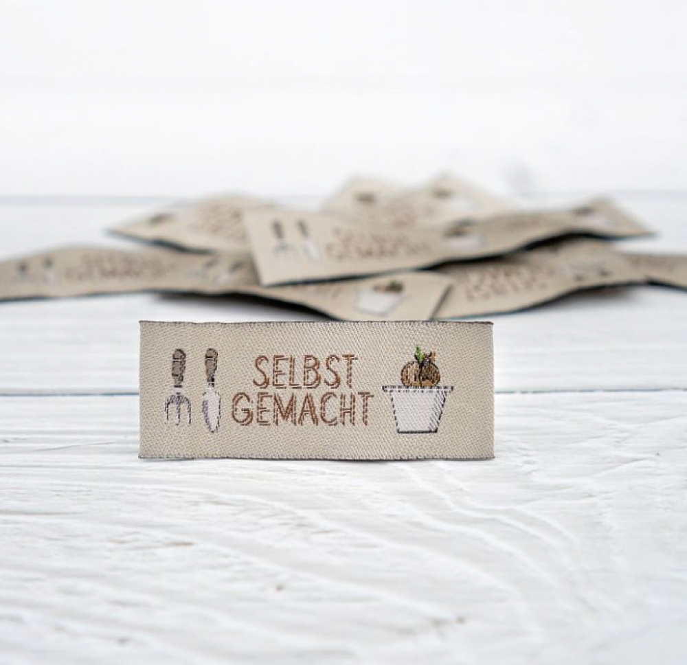 Webetikett / Patch / Flicken Gartenzeit von acufactum